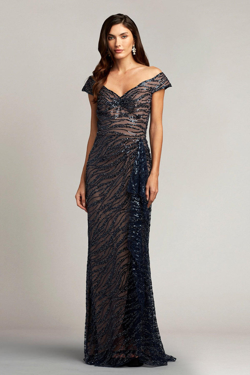 Raine Sequin Illusion Gown