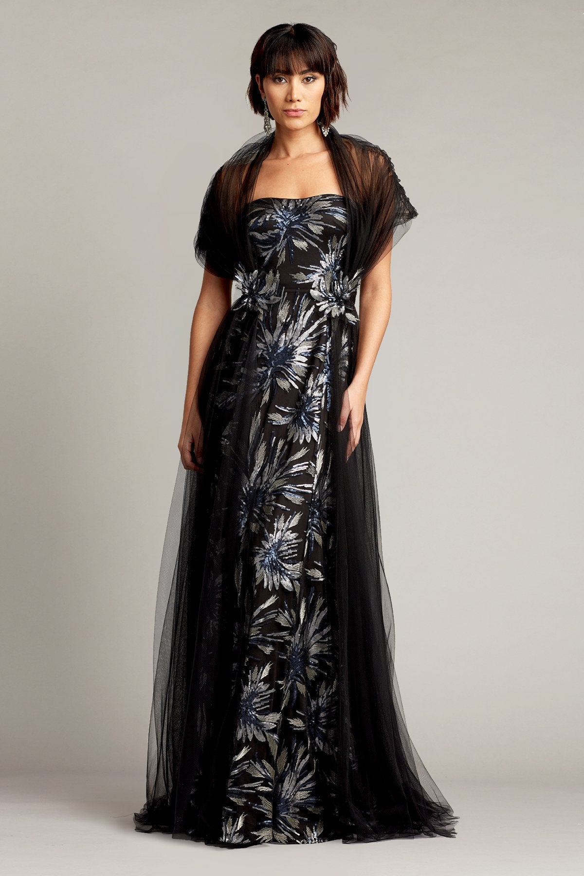 Laverne Tulle Overlay Embroidered Gown