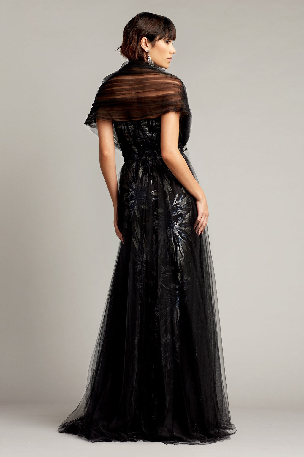 Laverne Tulle Overlay Embroidered Gown