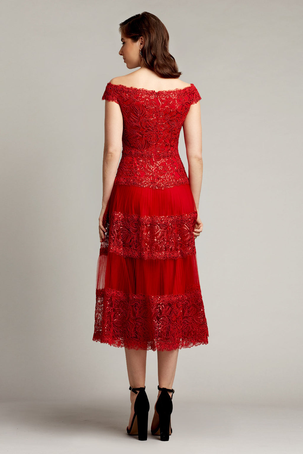 Alya Sequin Embroidered Midi Dress