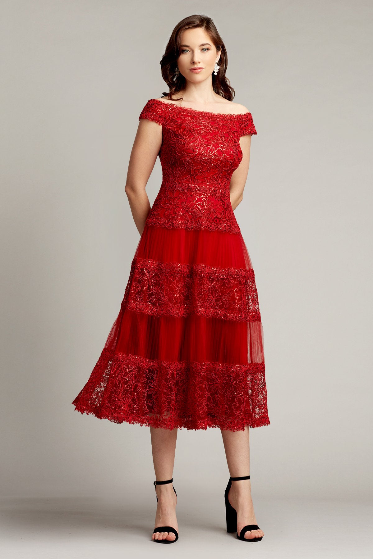 Alya Sequin Embroidered Midi Dress