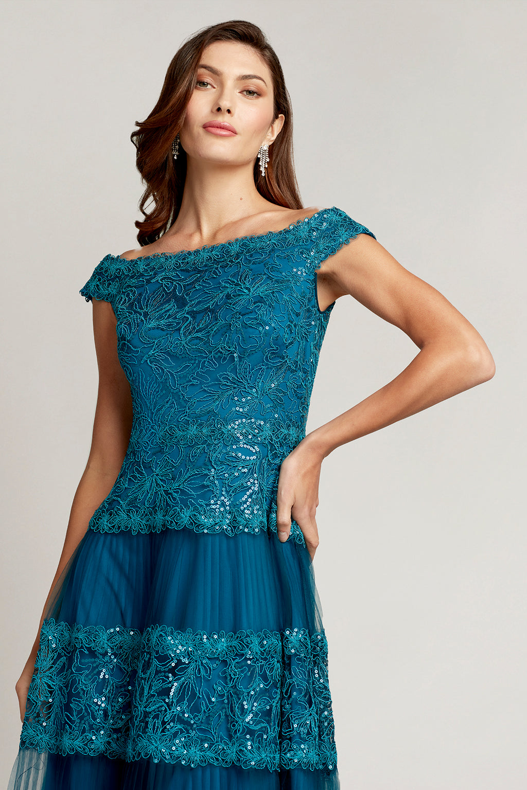 Alya Sequin Embroidered Midi Dress