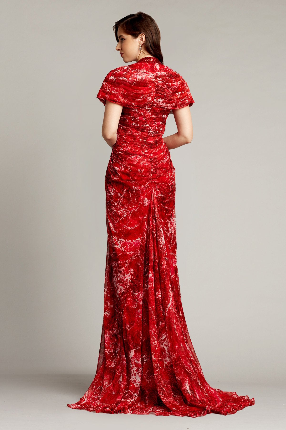 Lynette Draped Chiffon Gown