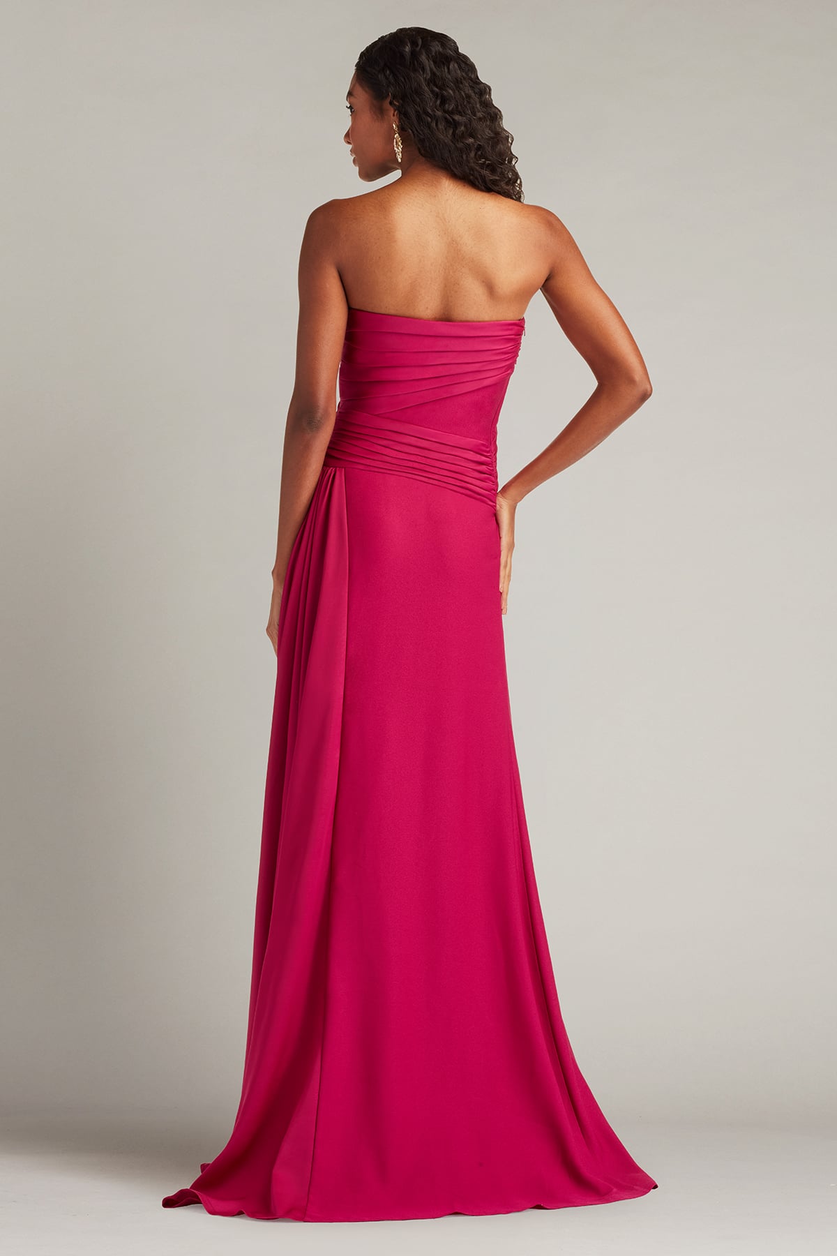 Cassera Draped Strapless Gown