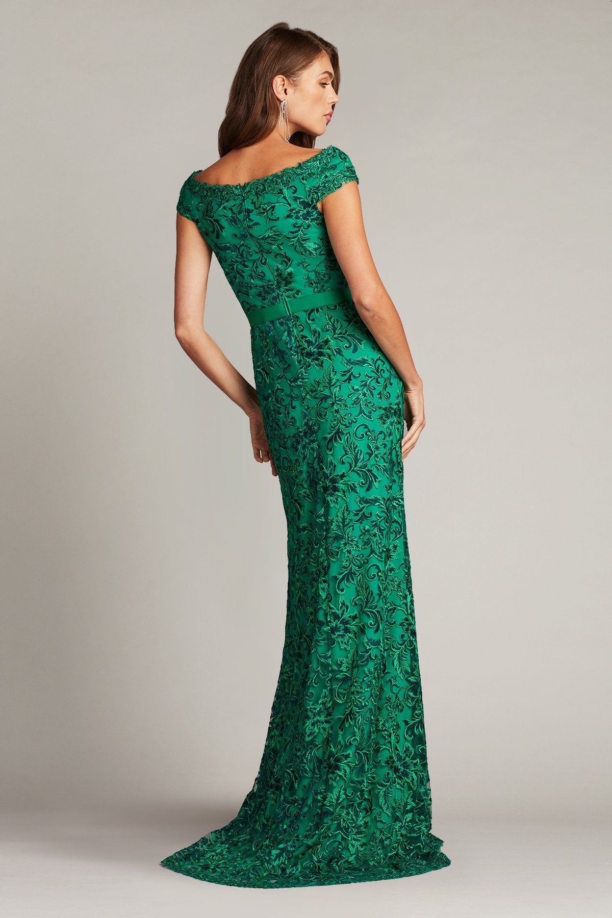 Sonya Belted Lace Gown