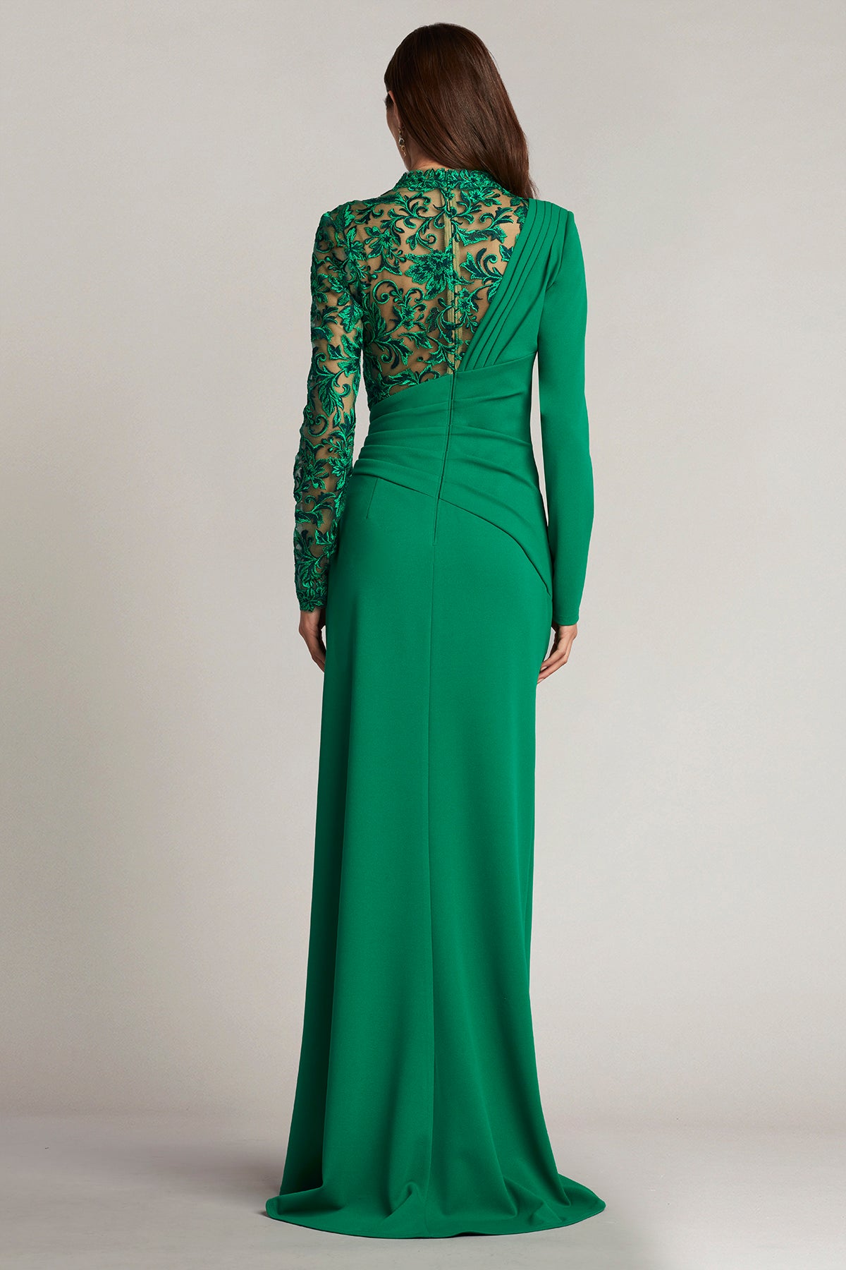 Petra Draped Illusion Gown