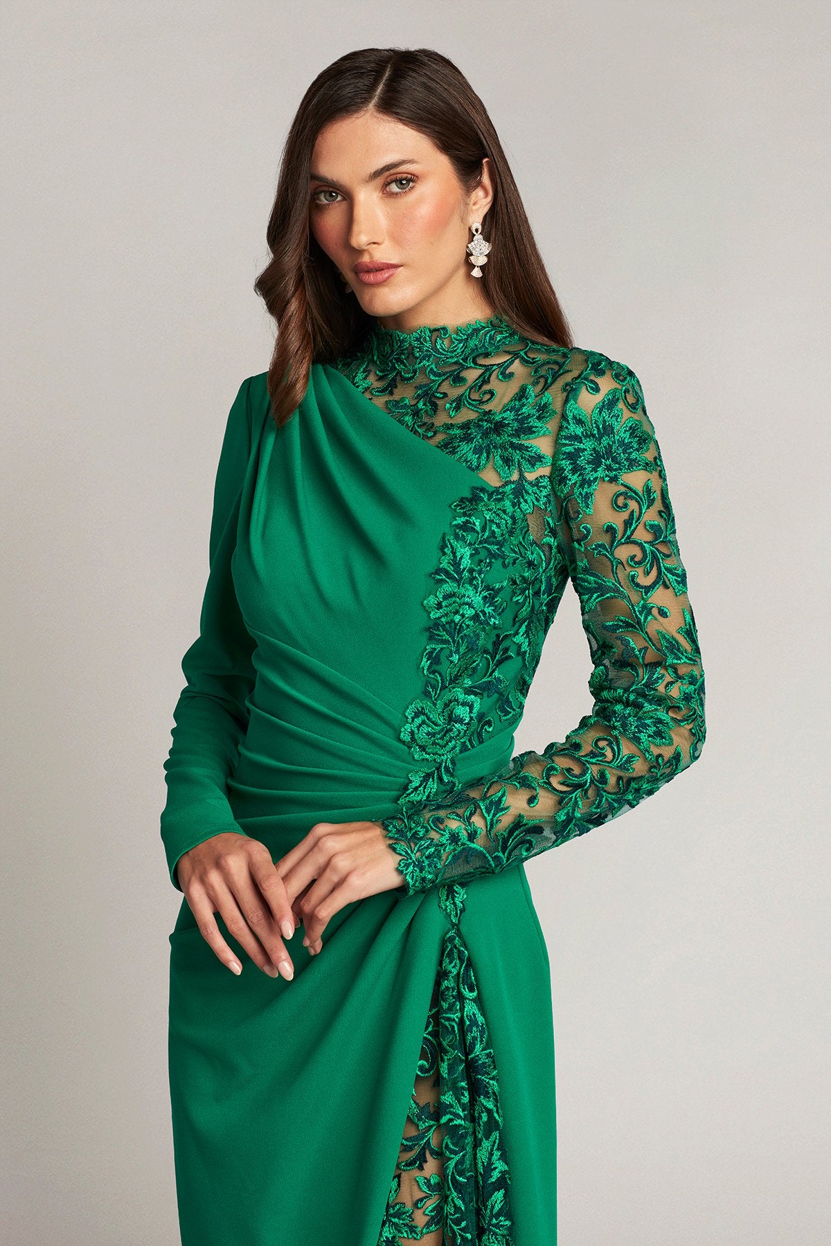 Petra Draped Illusion Gown