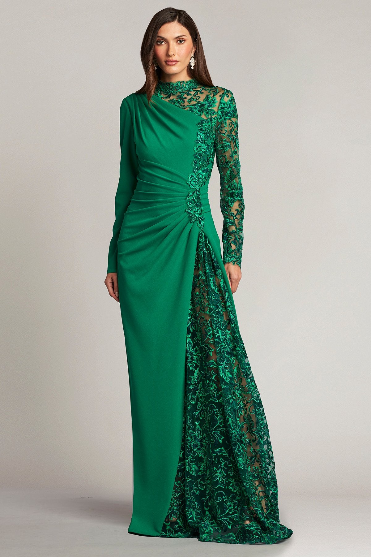 Petra Draped Illusion Gown