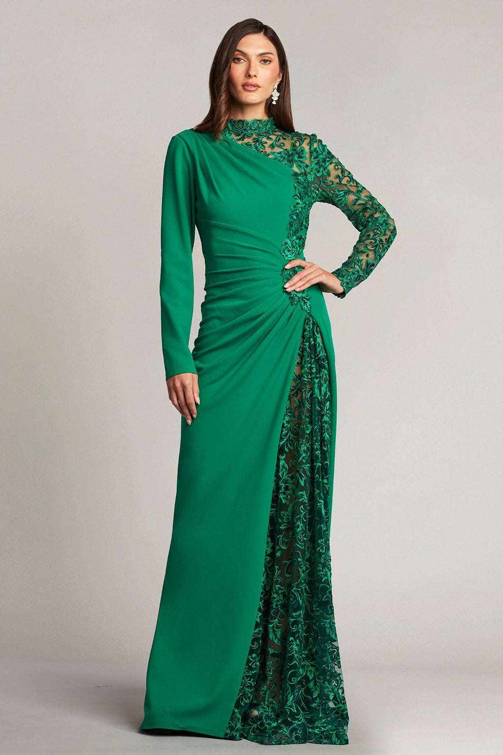 Petra Draped Illusion Gown