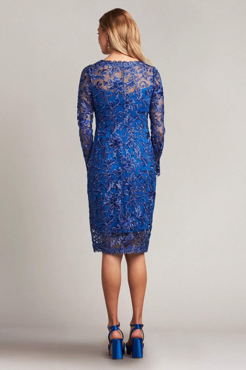 Tapa Embroidered Tulle Illusion Dress