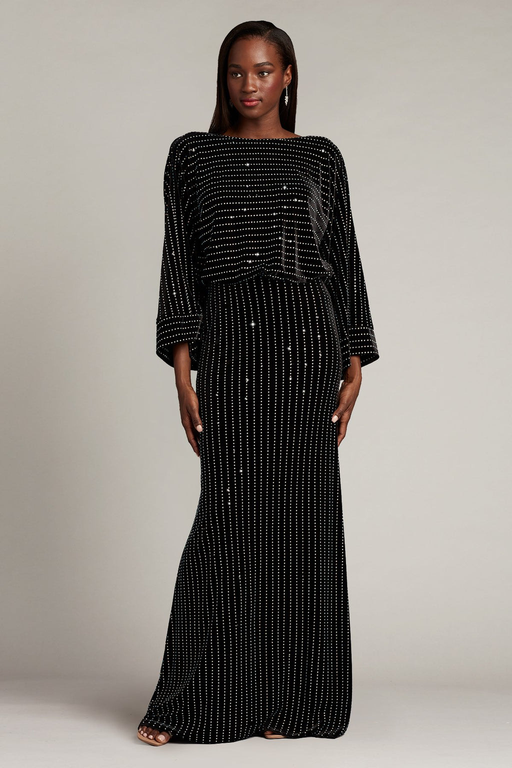 Dionne Diamanté Embellished Kimono Sleeve Gown