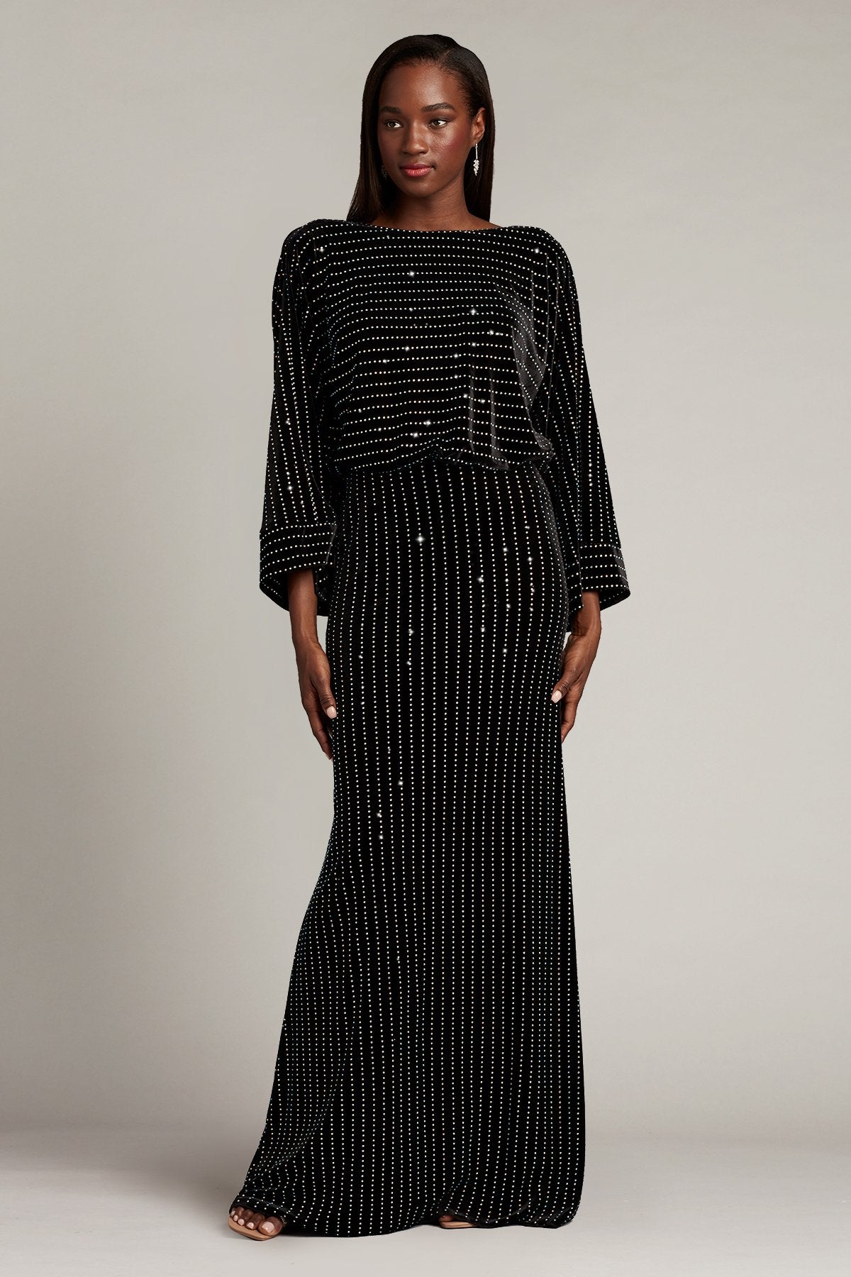 Dionne Diamanté Embellished Kimono Sleeve Gown