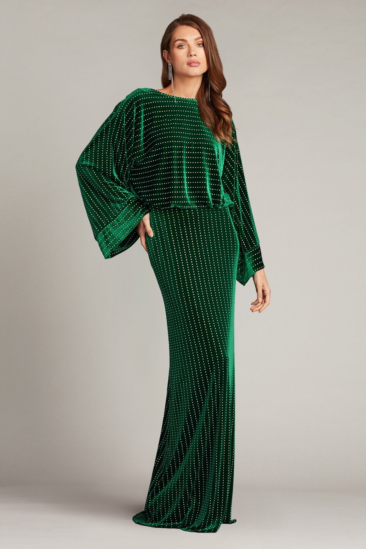 Dionne Diamanté Embellished Kimono Sleeve Gown