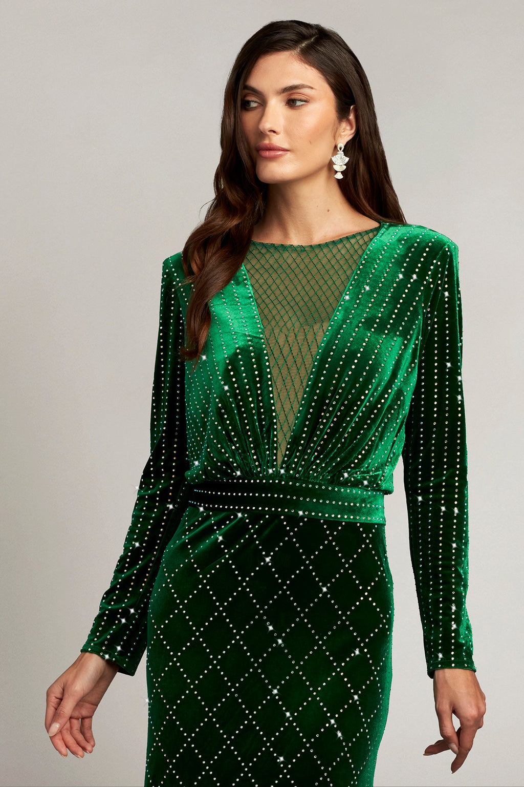 Avi Diamanté Plunge Gown