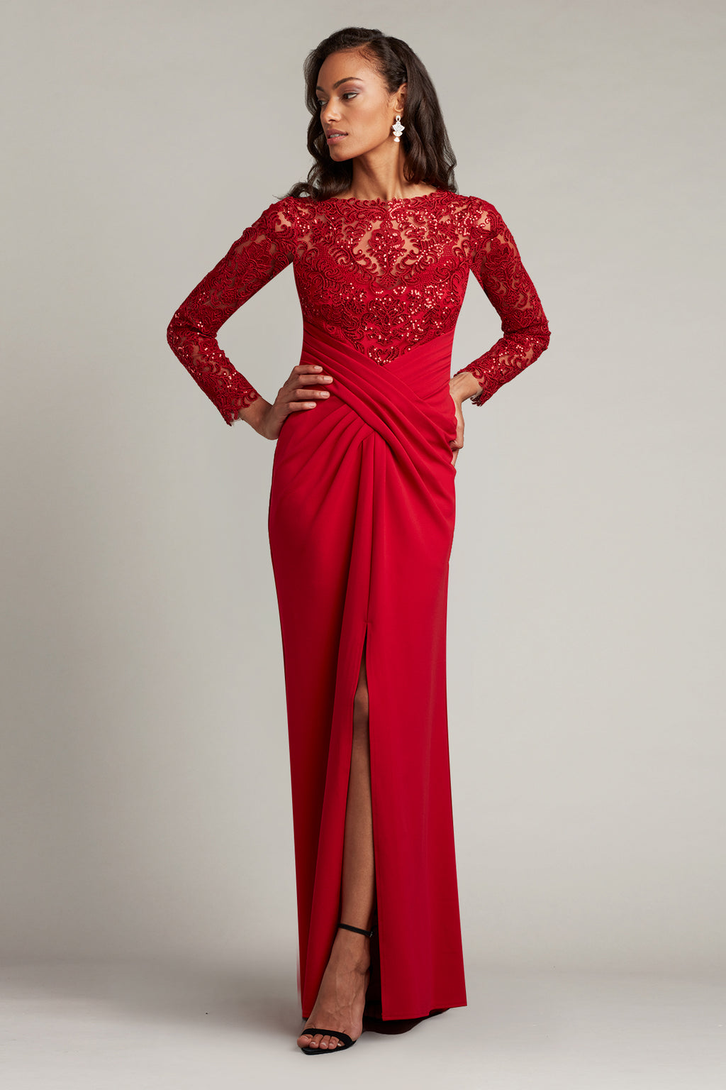 Ottilie Sequin Embellished Crepe Gown