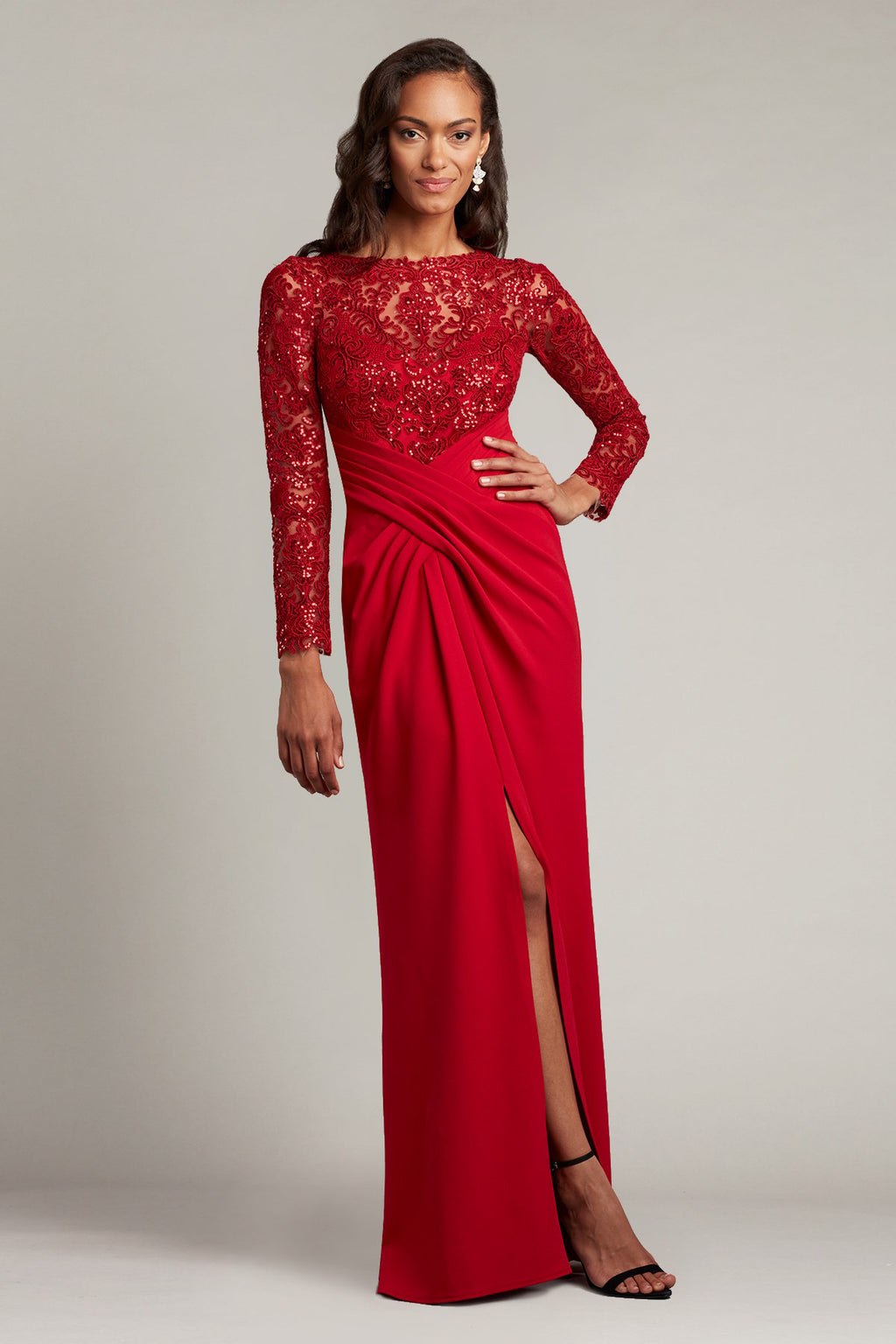 Ottilie Sequin Embellished Crepe Gown