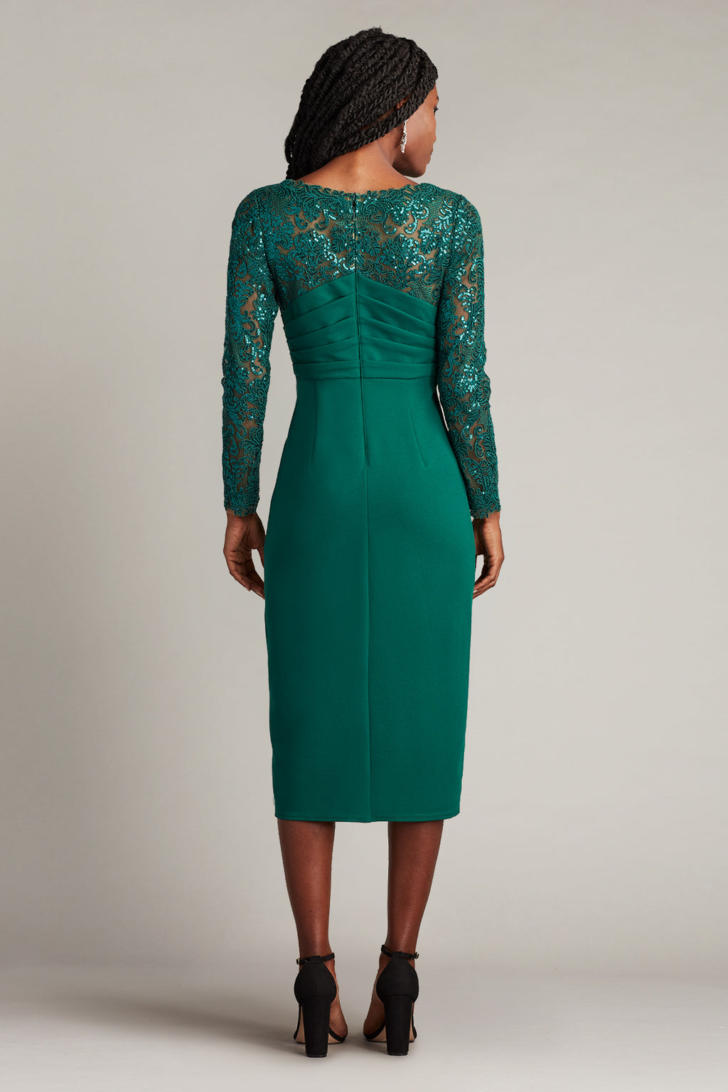 Julia Crisscross-Draped Midi Dress