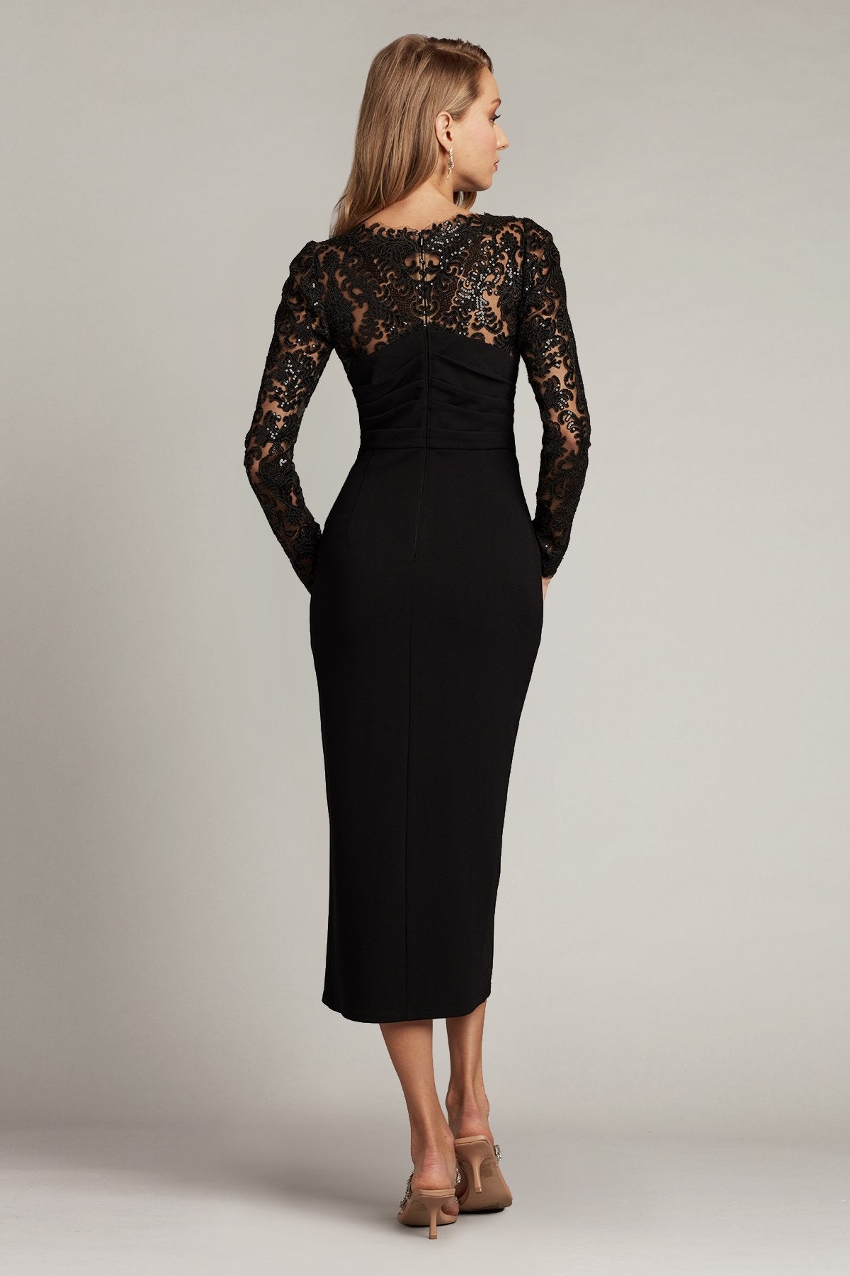 Julia Crisscross-Draped Midi Dress