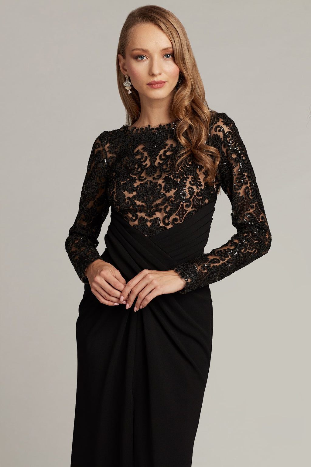 Julia Crisscross-Draped Midi Dress