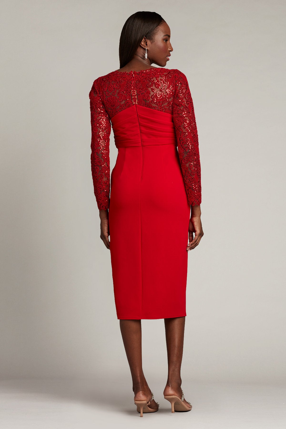 Julia Crisscross-Draped Midi Dress