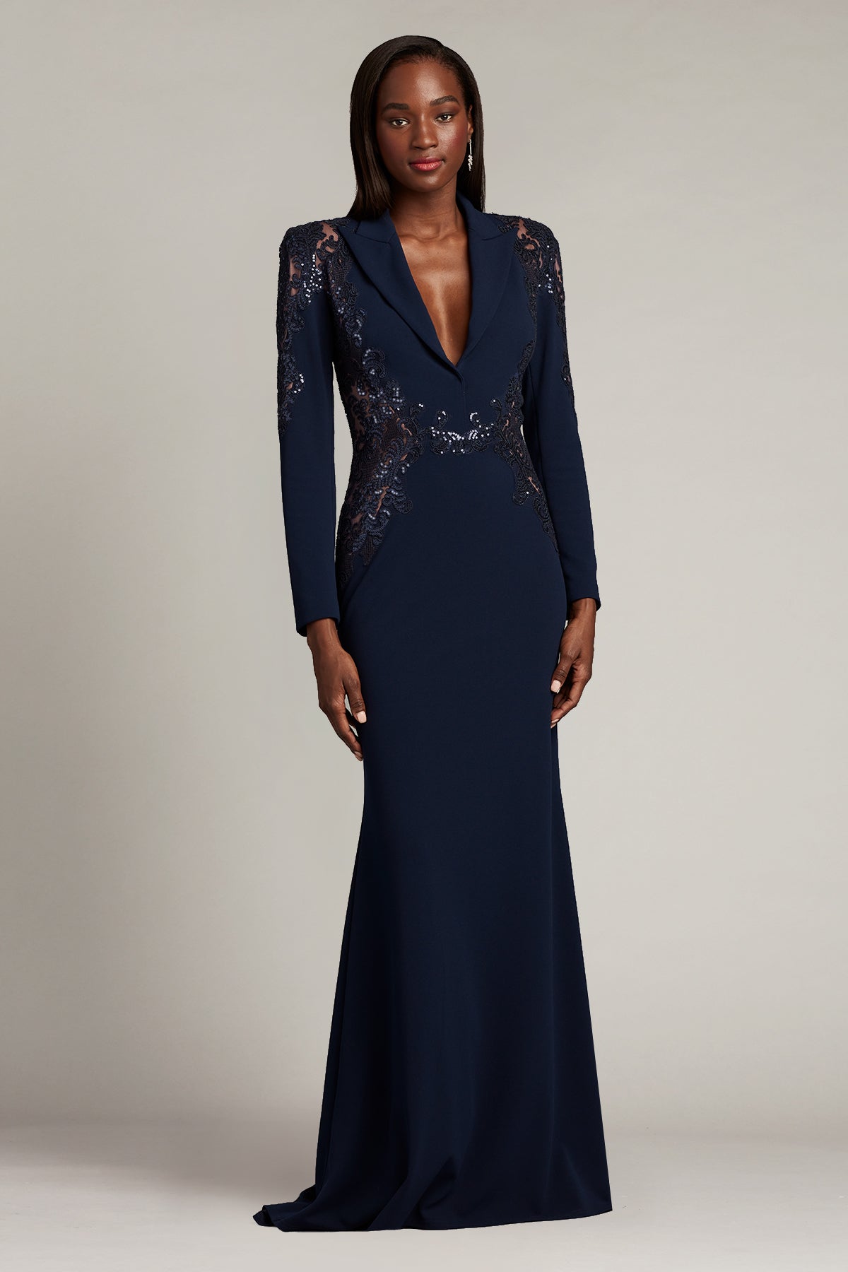 Serina Peak Lapel Gown