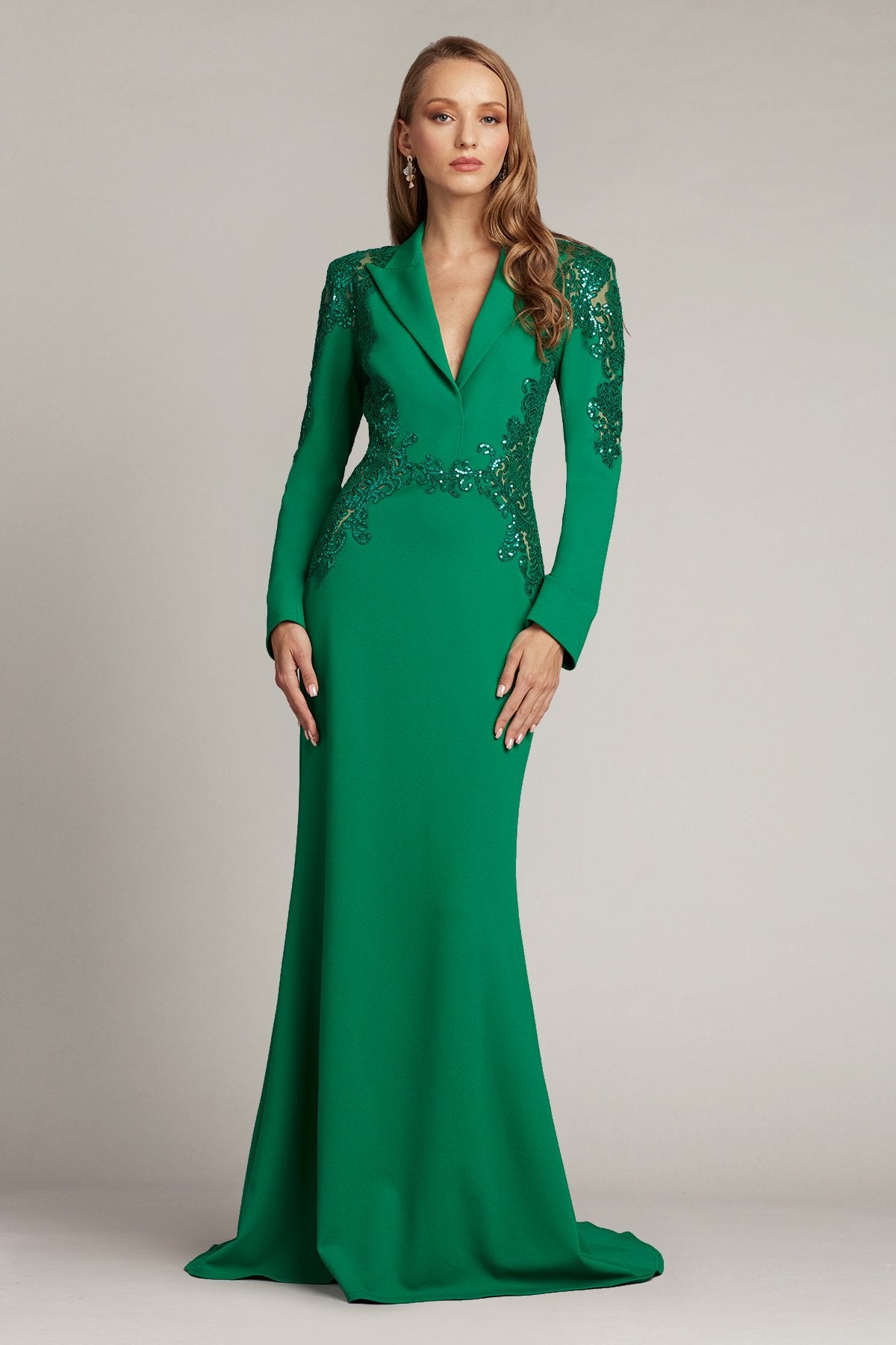 Serina Peak Lapel Gown