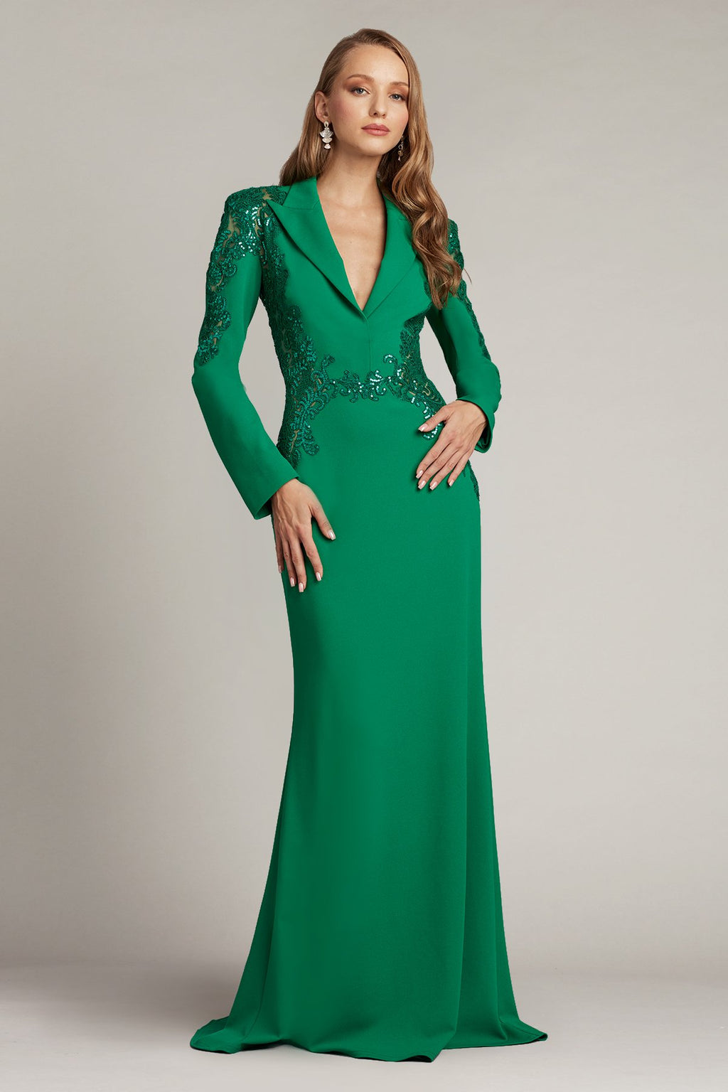 Serina Peak Lapel Gown