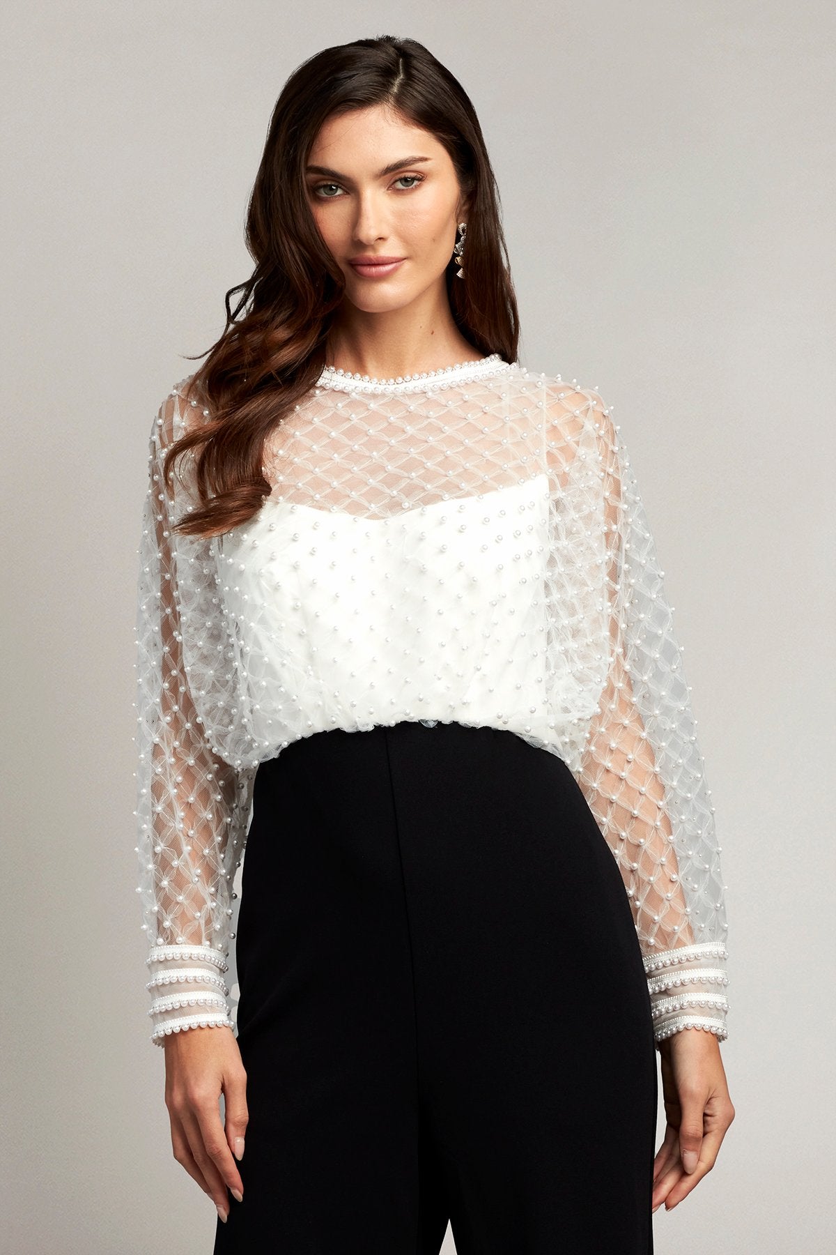 Esa Pearl-Dotted Dolman Sleeve Jumpsuit