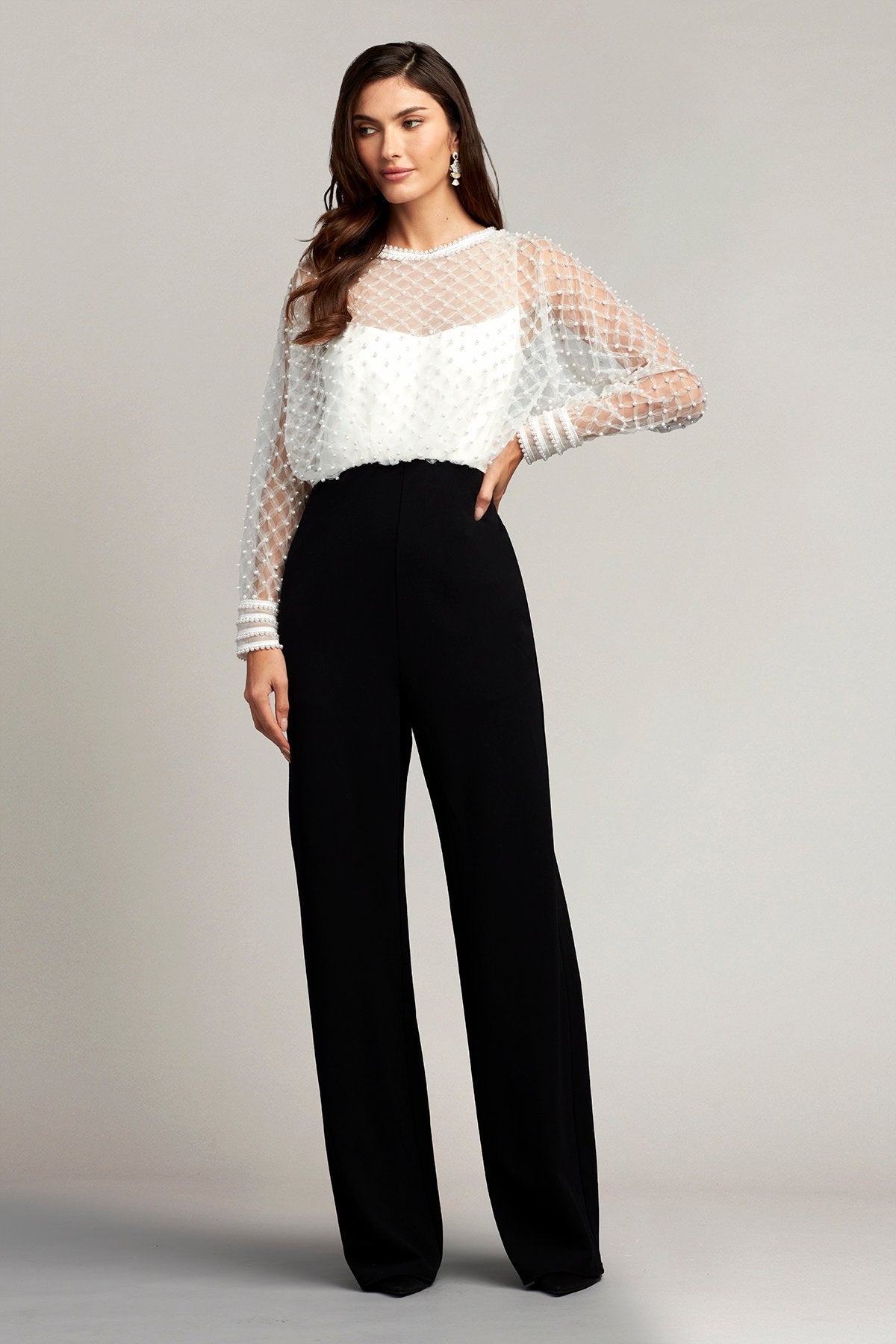 Esa Pearl-Dotted Dolman Sleeve Jumpsuit