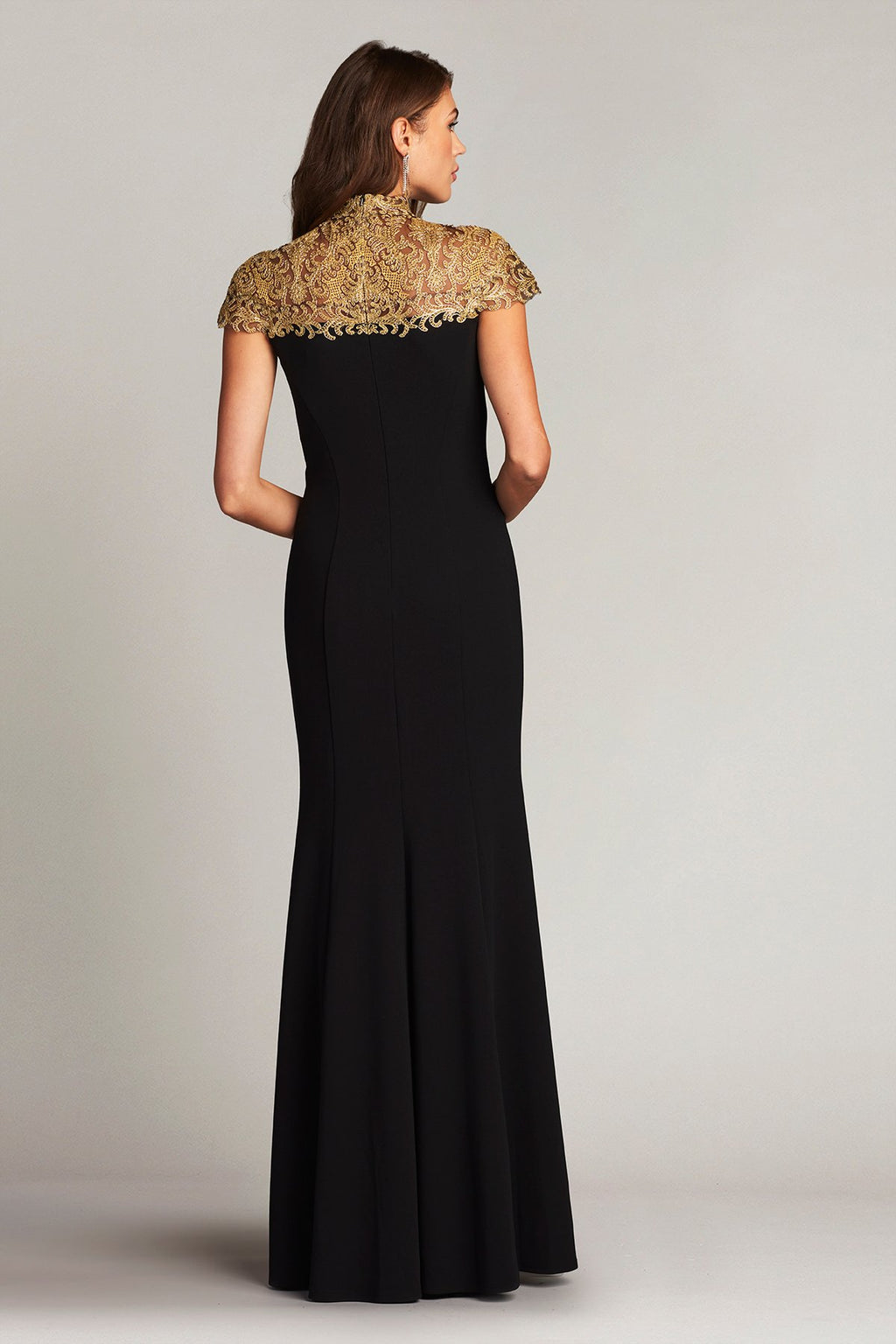 Rasha Embroidered Illusion Gown