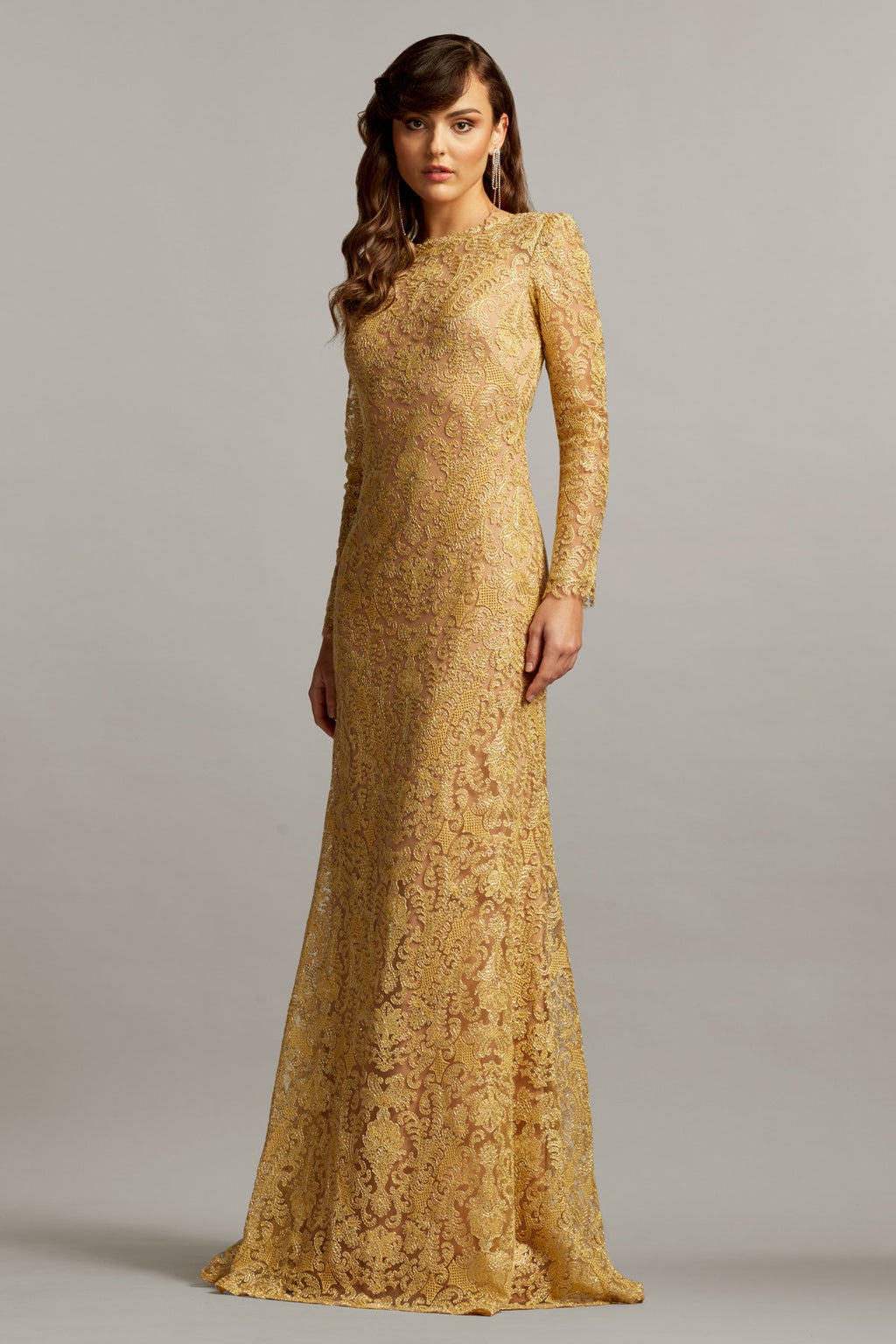 Luciana Embroidered Tulle Gown