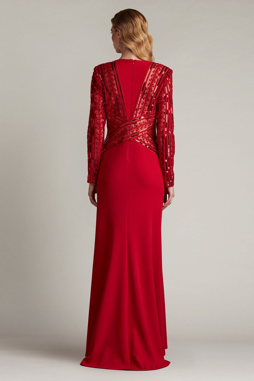 Renton Sequin Embroidered Panel Gown