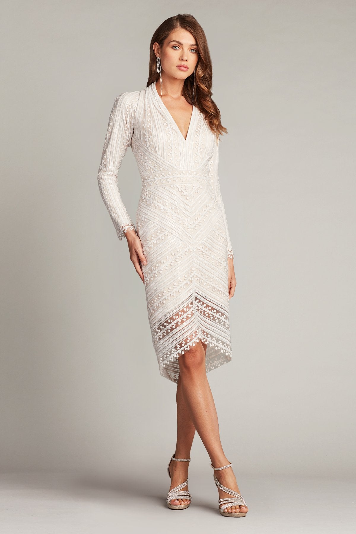 Tiera Braid Embroidered High-Low Dress