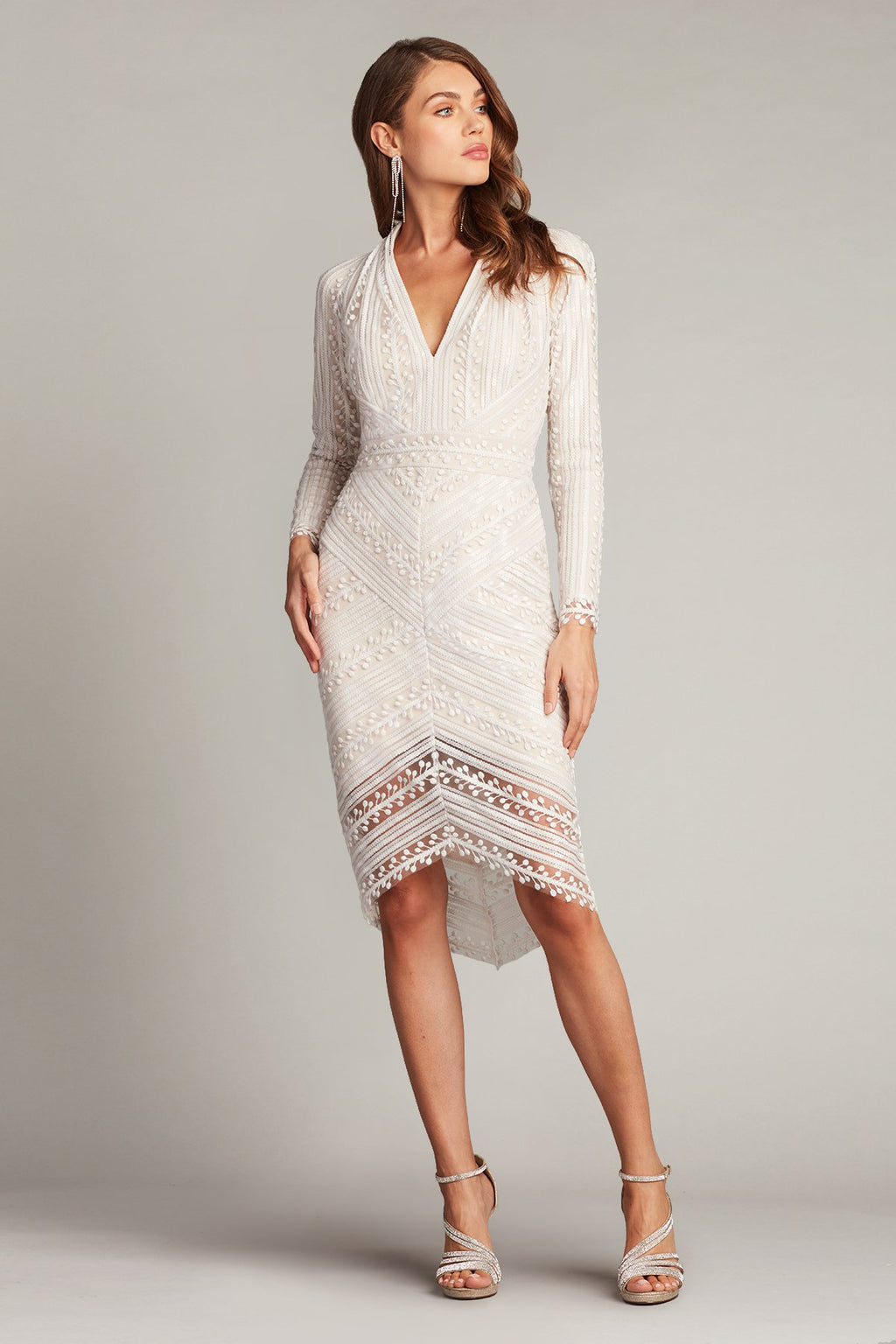 Tiera Braid Embroidered High-Low Dress