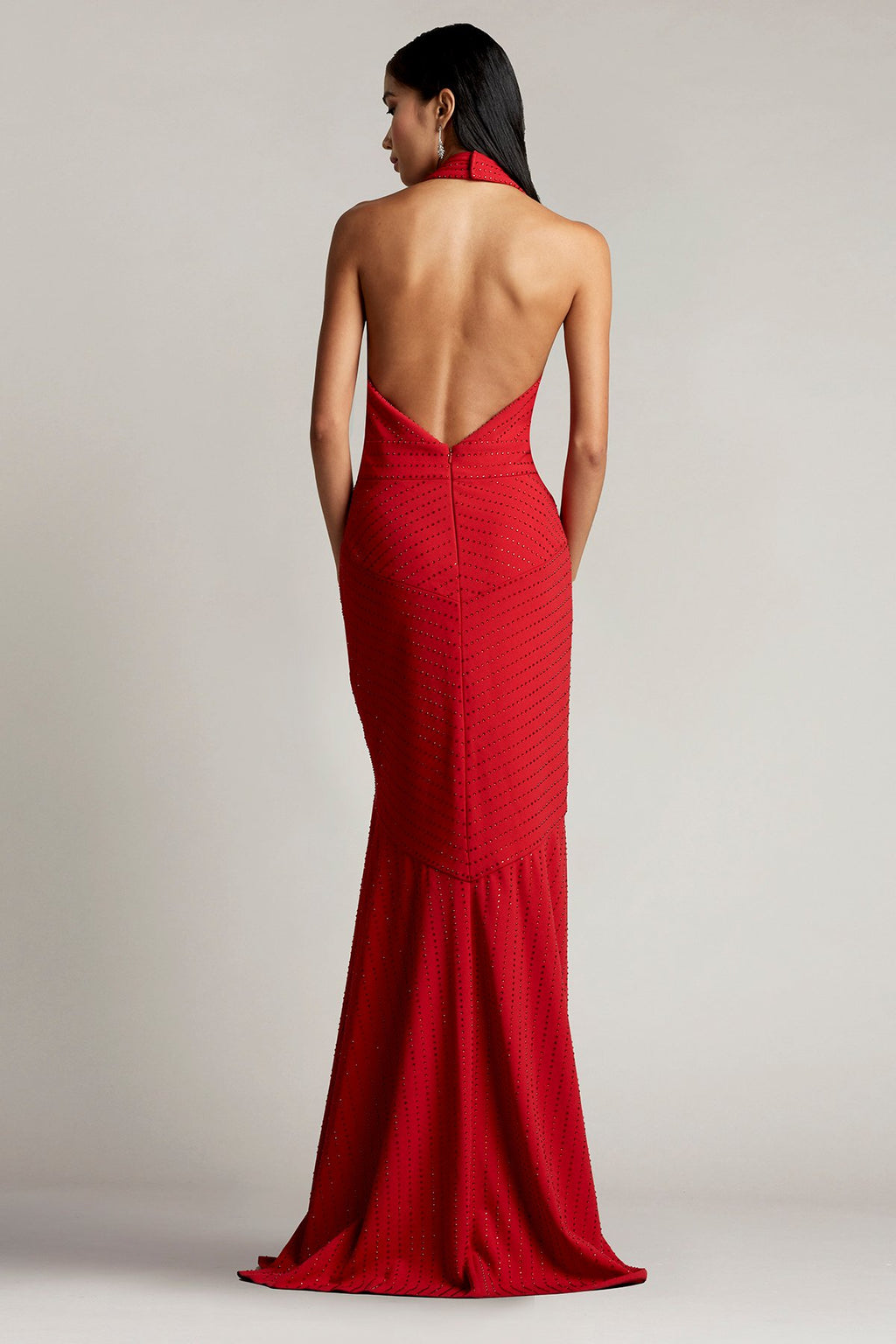 Vanie Diamanté Plunge Gown