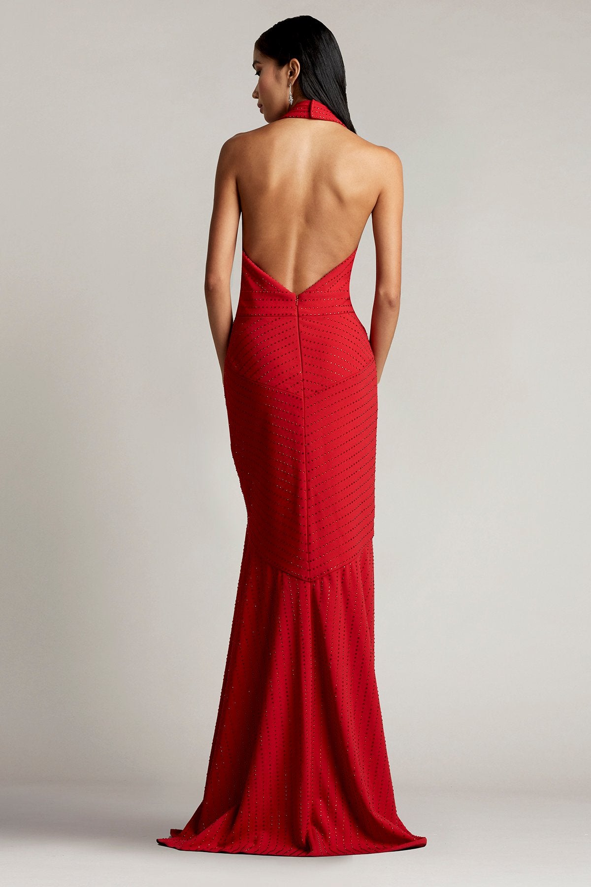 Vanie Diamanté Plunge Gown