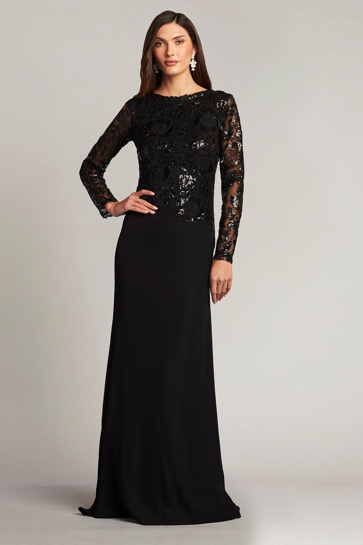 Sydel Sequin Embroidered Gown