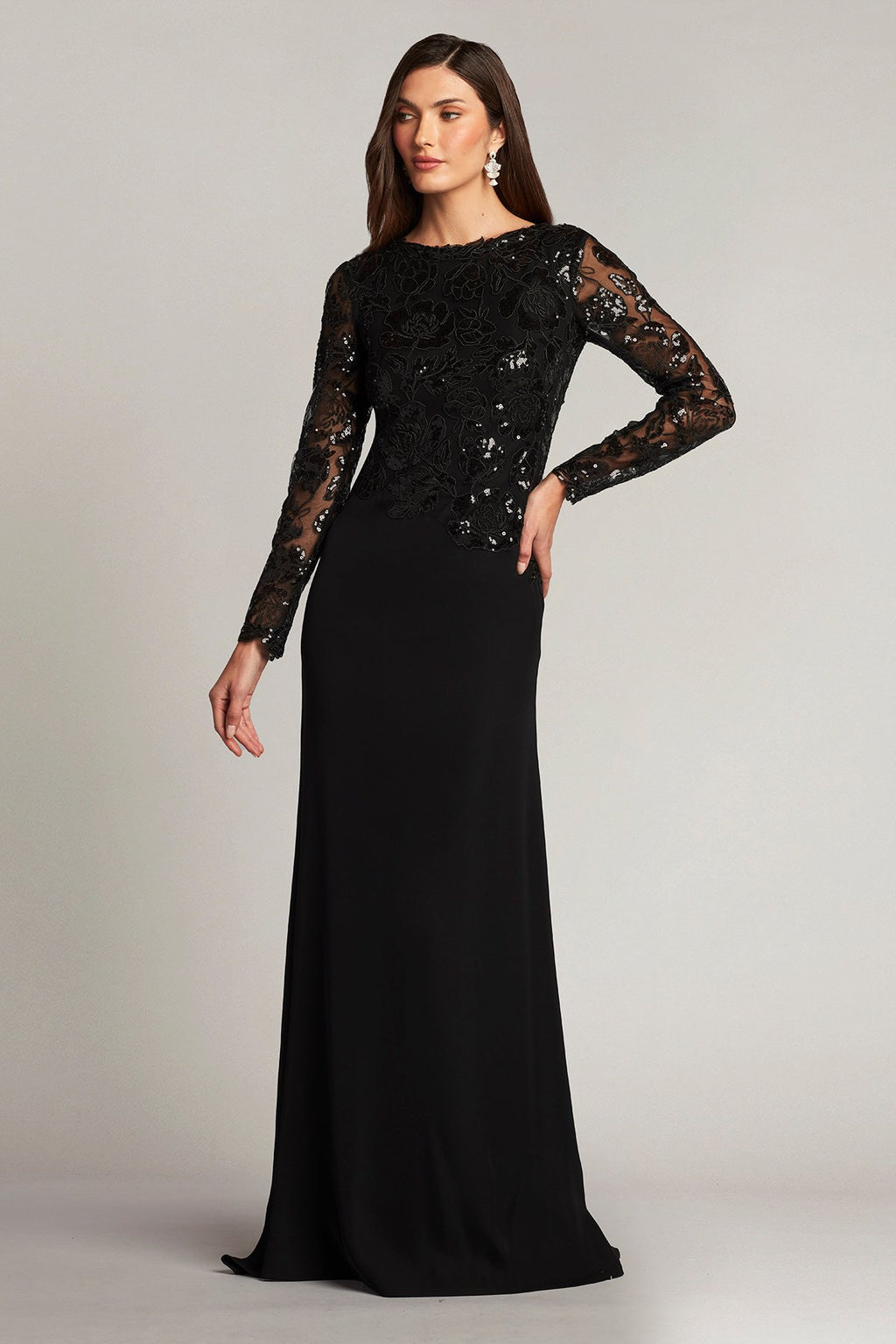 Sydel Sequin Embroidered Gown