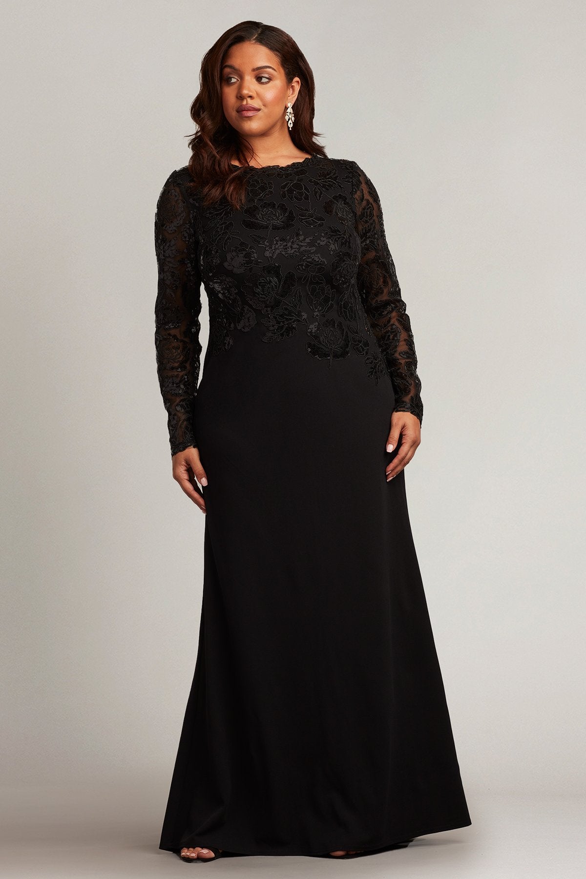 Sydel Sequin Embroidered Gown - PLUS SIZE