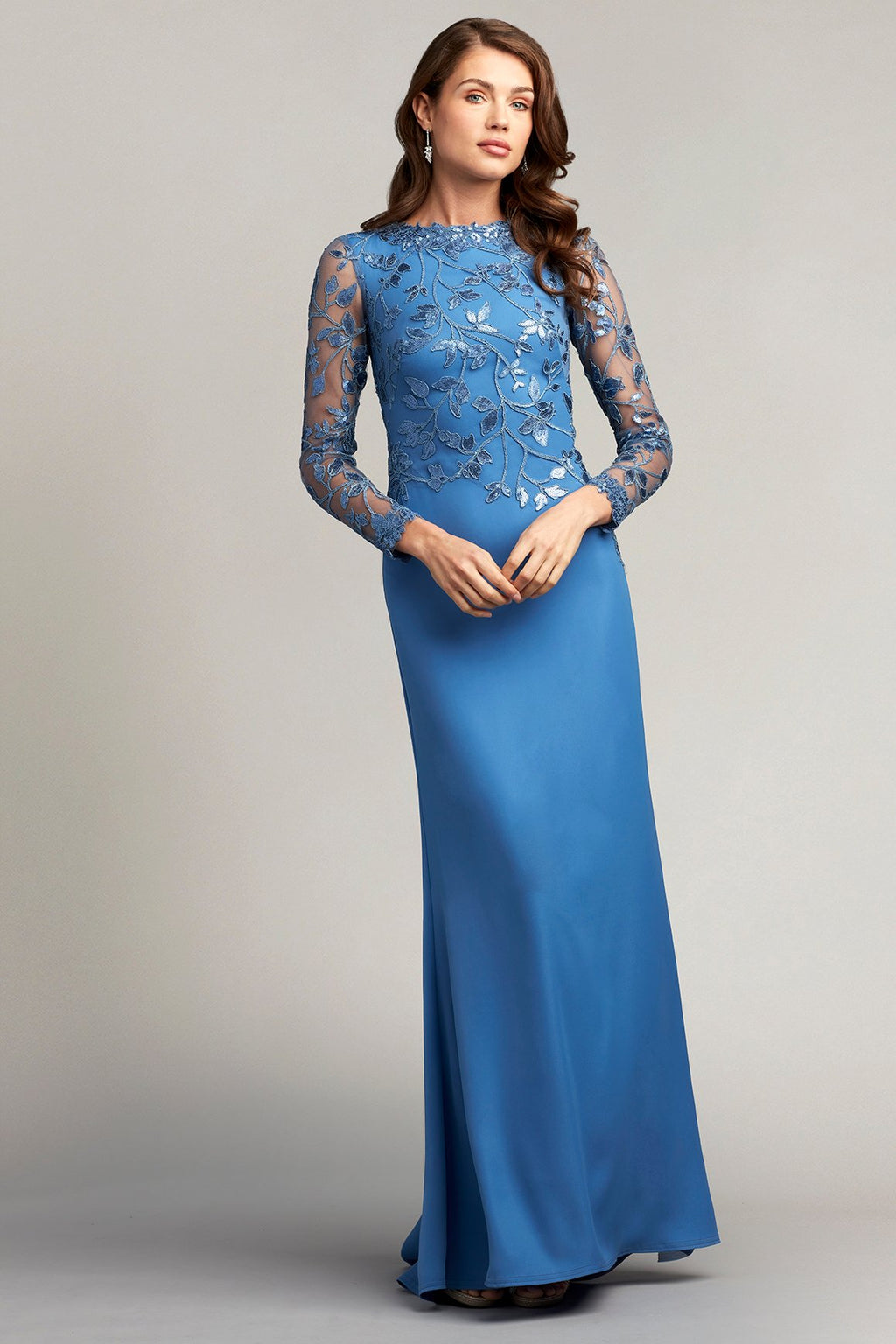 Bradwell Embroidered Crepe Gown