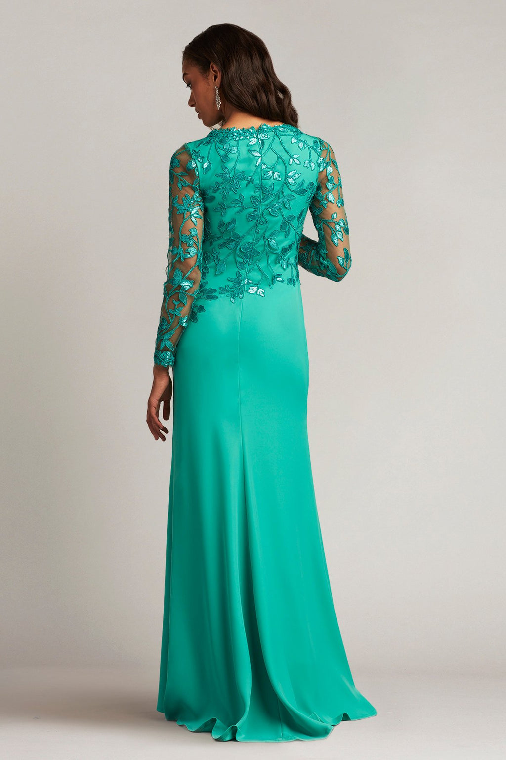 Bradwell Embroidered Crepe Gown