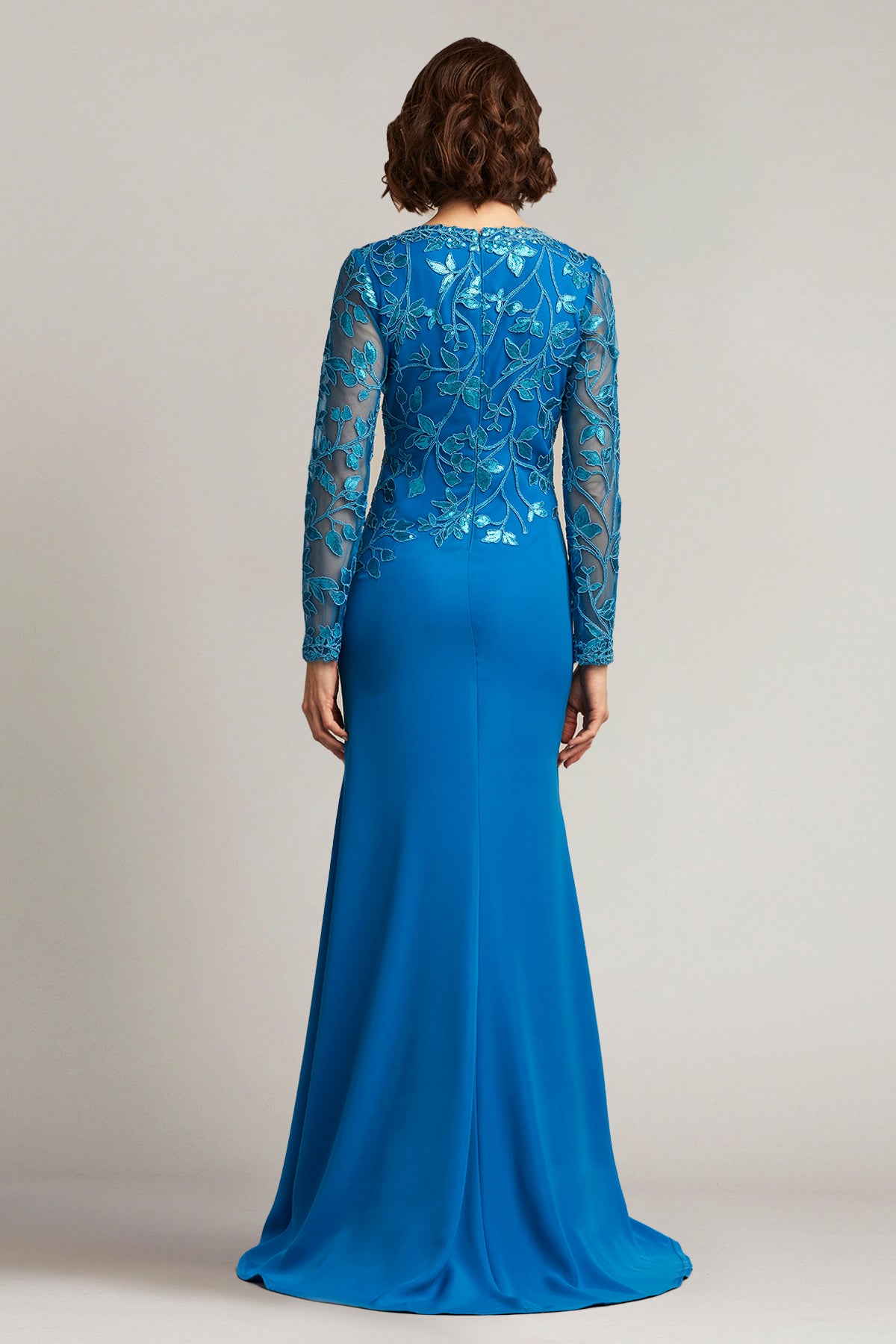 Bradwell Embroidered Crepe Gown