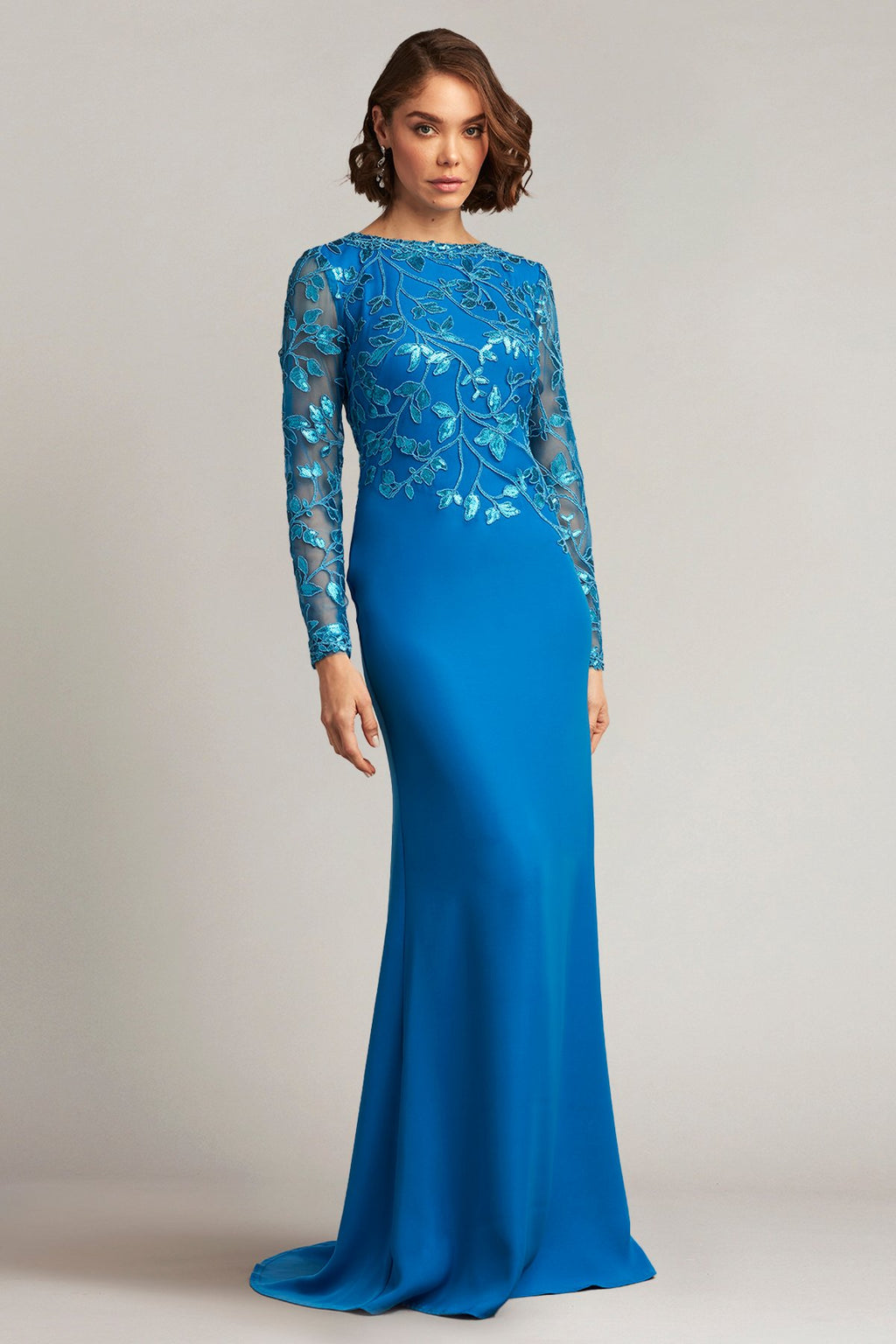 Bradwell Embroidered Crepe Gown
