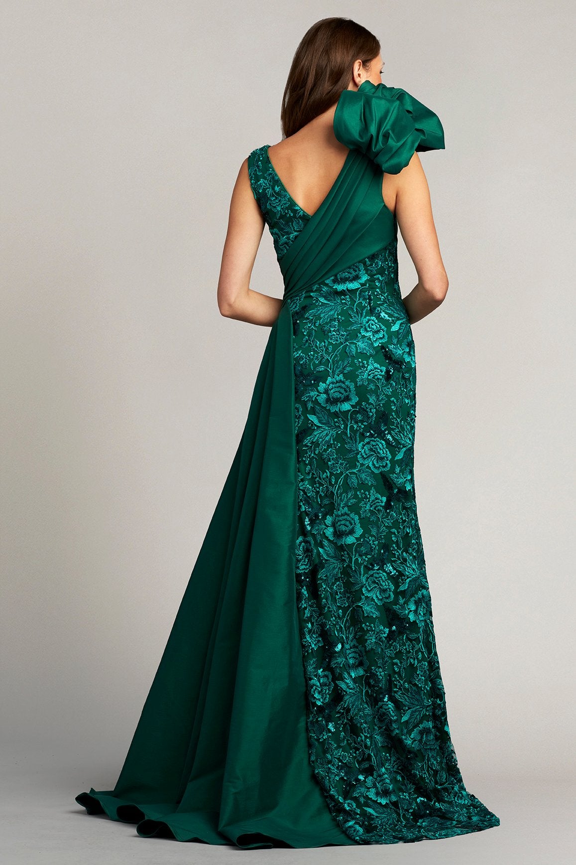 Strauss Draped Shoulder Puff Gown