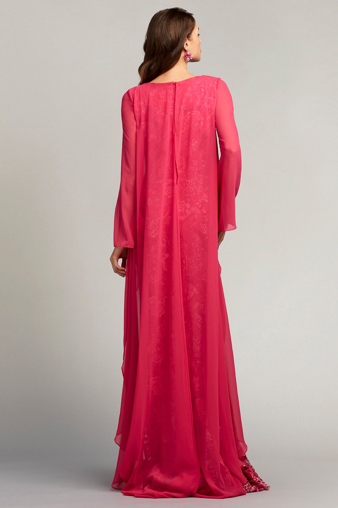 Kosta Embroidered Chiffon Overlay Gown