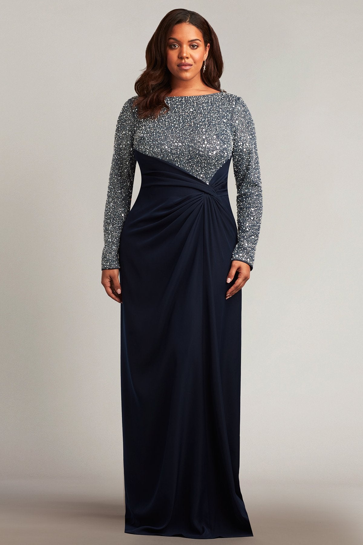 Rhys Embellished Twist Drape Gown - PLUS SIZE