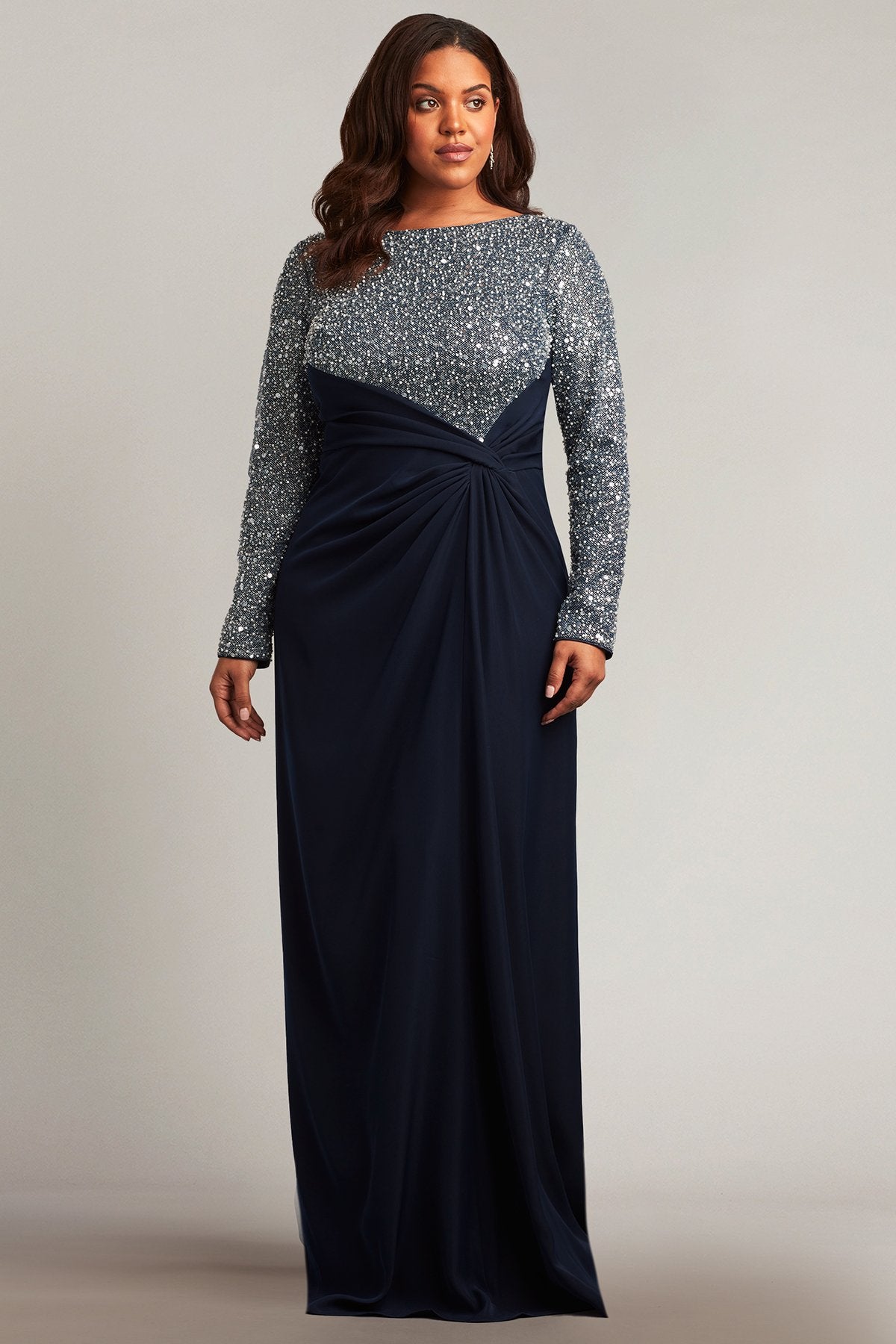 Rhys Embellished Twist Drape Gown - PLUS SIZE