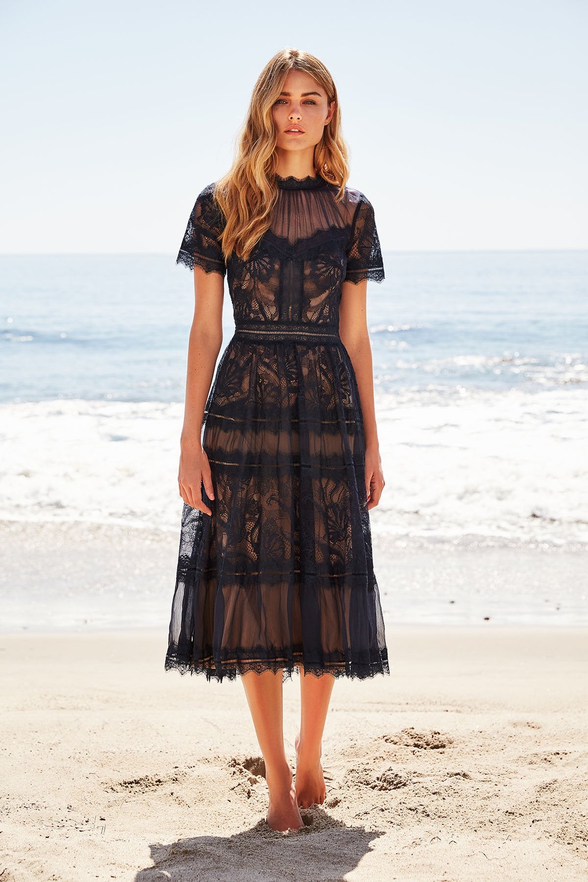 Camilla Tea-Length Dress With Detachable Lining