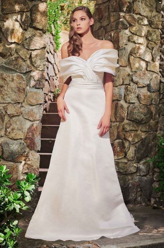 satin jacquard wedding dress What are Jacquard and Brocade Wedding Dresses?