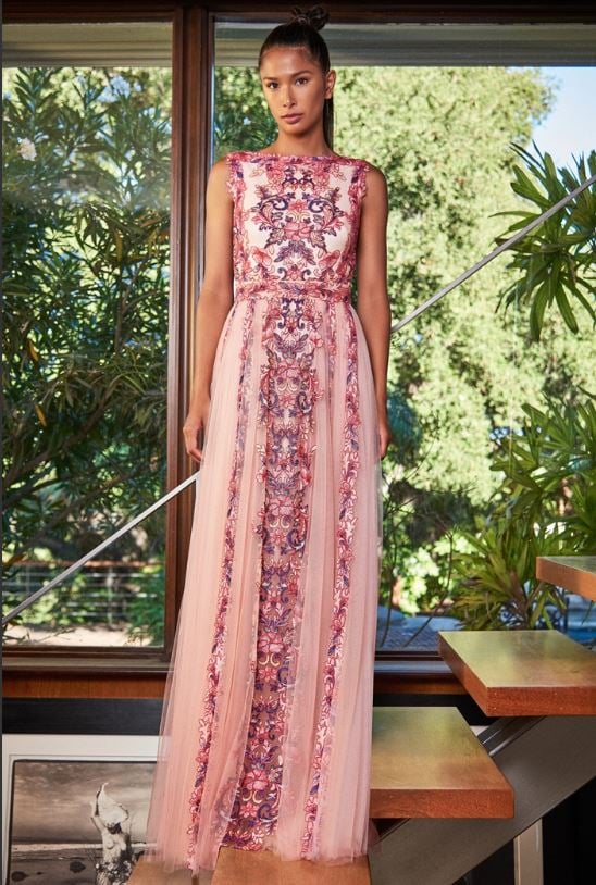 Aina Floral Applique Gown